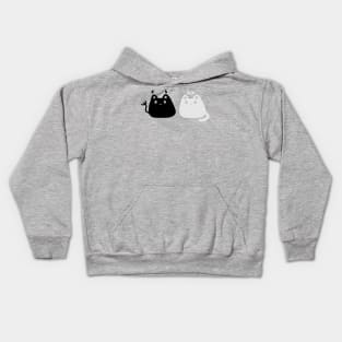 Cute black Devil and white Angel cats Kids Hoodie